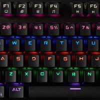 Nedis Wired Gaming Keyboard / USB / Mechanische Tasten / RGB / US international / US-Layout / Stromversorgung über USB / Netzkabellänge: 1.70 m / Gaming