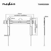 Nedis WANDHALTERUNG    FEST     35KG (TVWM5050BK      37-7)