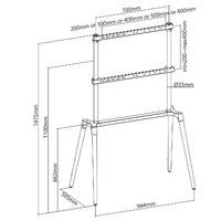 Nedis TV-STANDFUß 60-75 ZOLL    40KG (TVSM7250BK   HOLZ/SW)
