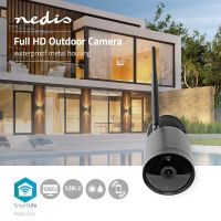 Nedis SmartLife Außenkamera / Wi-Fi / Full HD 1080p / IP65 / Cloud Storage (optional) / microSD (not enthalten) / 12 V DC / mit Bewegungssensor / Nachtsicht / Android™ / IOS / Schwarz