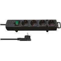 Brennenstuhl 1153100100 - 2 m - 4 AC outlet(s) - Indoor - Black - 320 mm - Black