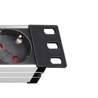Brennenstuhl 1390007009 - 2 m - 9 AC outlet(s) - Aluminium - Aluminium - Black - 16 A - Black