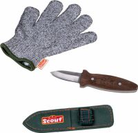 Happy People Scout Schnitz Handschuh Set mit Messer 4-tlg
