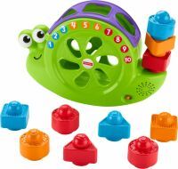 Fisher-Price Musikschnecke Spielzeug mit Musik Lichtern und Formen für Babys ab 6M