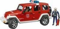 Bruder Jeep Wrangler Unlimited Rubicon Feuerwehrfahrzeug mit Feuerwehrmann 02528