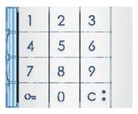 BTicino Frontblende Zehnertastatur Allwhite 353002