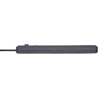 Brennenstuhl 1159540366 - 2 m - 6 AC outlet(s) - Black - 19500 A - 3500 W - Black
