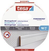 Tesa 77743-00000 - Mounting tape - White - 5 m - Indoor - Paper - 0.1 kg/cm