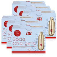 ISI iSi Soda Chargers Sodakapseln 10 Kapseln - Für sprudelndes Wasser 84g (6er Pack) 