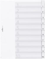 DURABLE Register A4 mit umschweißten Taben 10tlg. Transp (682119)