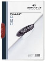 Durable Swingclip - Presentation folder - A4 - Translucent,White,Red - Portrait - 30 sheets - Center release buckle