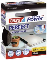 Tesa Gewebekleb. 2,75m x 19mm extra Power schw. Perfekt 56341 Gewebeklebeband