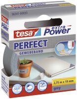 Tesa Gewebekleb. 2,75m x 19mm extra Power grau Perfekt 56341 Gewebeklebeband