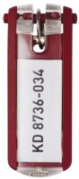 DURABLE Schlüsselanhänger Key Clip 6 Stück rot (195703)