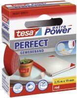 Tesa Gewebekleb. 2,75m x 19mm extra Power rot Perfekt 56341 Gewebeklebeband