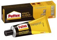 Pattex Kraftkleber Transparent, Kontaktkleber, Tube 50g (9H PXT1C)