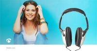 Nedis Over-Ear-Kopfhörer Wired| Seillänge 6.00 m| Lautstärke-Regler| Schwarz