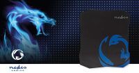 Nedis GMPD100BK - Black,Blue - Pattern - Microfiber - Rubber - Non-slip base - Gaming mouse pad