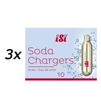 iSi Soda Chargers Sodakapseln 10 Kapseln - Für sprudelndes Wasser 84g (3er Pack)