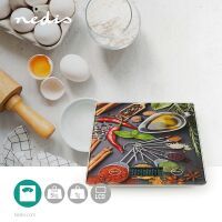 Nedis Küchenwaagen / Digital / Glas / Kunststoff / Mehrfarbig