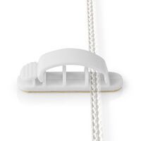 Nedis Kabelmanagement / Kabelclip / Gesperrt / 3 Stück / Anzahl der Steckplätze: 3 Steckplätze / max. Kabeldicke: 7.5 mm / Polypropylene / Weiss