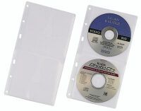 DURABLE CD-Hüllen für 2 CDs/DVDs transparent 5 Stck (520319)