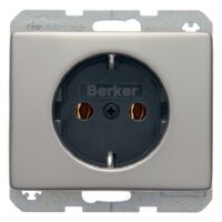 Berker Hager 47140004 - Type F - Stainless steel - Plastic - 250 V - 16 A - 50 - 60
