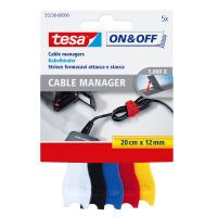 tesa ON&OFF Cable Manager bunt 5 St. 20cm 12mm (55236-00000-01)