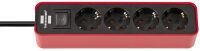 Brennenstuhl Steckdosenleiste  Ecolor 4x rot/schwarz 1.5m (1153240070)