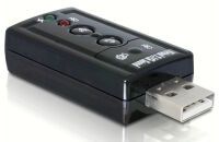 Delock USB Sound Adapter 7.1 - 2x3.5mm - USB2.0 - Black