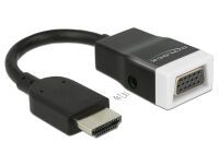 Delock 65587 - HDMI Type A (Standard) - VGA (D-Sub) + 3.5mm - Male - Female - 1920 x 120 pixels - Black - White