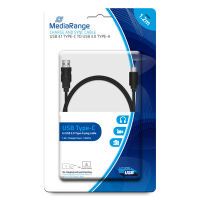 MediaRange Lade- & Datenkabel USB 3.0 auf USB Type-C 1.2m sw (MRCS160)