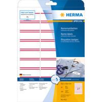 HERMA Textil/Namensetiketten A4 63,5x29,6mm weiß/rot  540St. (4512)