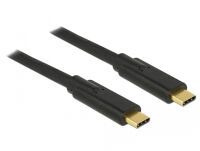 DELOCK Kabel USB 3.1 Gen1 C > C E-Marker 5A 2.0m schwarz (85527)
