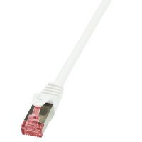 LogiLink Patchkabel CAT6   S/FTP AWG27 PIMF  1,00m weiß (CQ2031S)