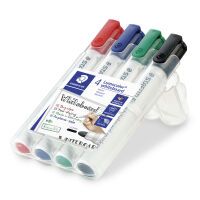 STAEDTLER Lumocolor  - 4 pc(s) - Black - Blue - Green - Red - Bullet tip - Multicolour - Polypropylene (PP) - 2 mm