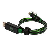 RealPower Datenkabel LED grün       micro-USB auf Lightning (185962)