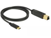 DELOCK Kabel USB 3.1 Gen2 C > B 1.0m schwarz (83675)