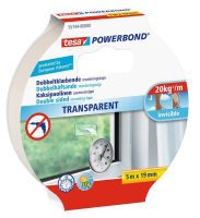 Tesa Powerbond - Mounting tape - Transparent - 5 m - Glass,Plaster,Plastic,Wood - 19 mm