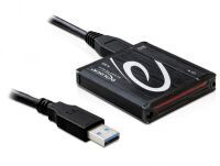 Delock USB 3.0 Card Reader All in 1 - CF - Memory Stick (MS) - microSDHC - MMC - MS Duo - MS PRO - MS PRO Duo - SD - SDHC - SDXC - xD - Black - Windows XP - Vista - 7 Mac OS 10.5 - 10.6 - Linux ex Kernel 2.6 - USB 3.2 Gen 1 (3.1 Gen 1) - Box - USB