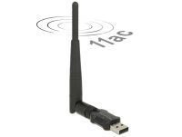 Delock 12462 - Wireless - USB - WLAN - Wi-Fi 5 (802.11ac) - 433 Mbit/s - Black