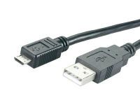MediaRange USB-Kabel f. Smartphones (USB/MicroUSB)1.2m,black (MRCS138)