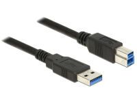 DELOCK USB Kabel USB3.0 A -> B St/St 0.50m schwarz (85065)