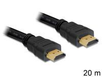 Delock 20m - HDMI - HDMI - 20 m - HDMI Type A (Standard) - HDMI Type A (Standard) - 4096 x 2160 pixels - 10.2 Gbit/s - Black