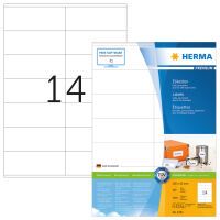 HERMA Etiketten Premium A4 weiß 105x42  mm Papier 1400 St. (4452)