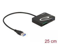 DELOCK Card Reader für XQD/SD/Micro SD + USB Typ-A Port (91756)