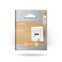 Nedis Netzwerk-Wanddose / Unterputzmontage / 2-Port port(s) / CAT6 / Gerade / Buchse / Vergoldet / PVC / Weiss / Box
