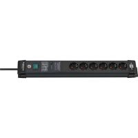 Brennenstuhl Premium-Line stekkerdoos 6 sockets 3m zwart met schakelaar en