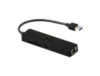 I-TEC USB 3.0 Slim HUB 3 Port mit Gigabit Ethernet Adapter ideal fuer Notebook Ultrabook Tablet PC u