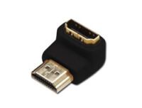 DIGITUS HDMI Adapter, 90° gewinkelt, schwarz-gold (AK-330502-000-S)